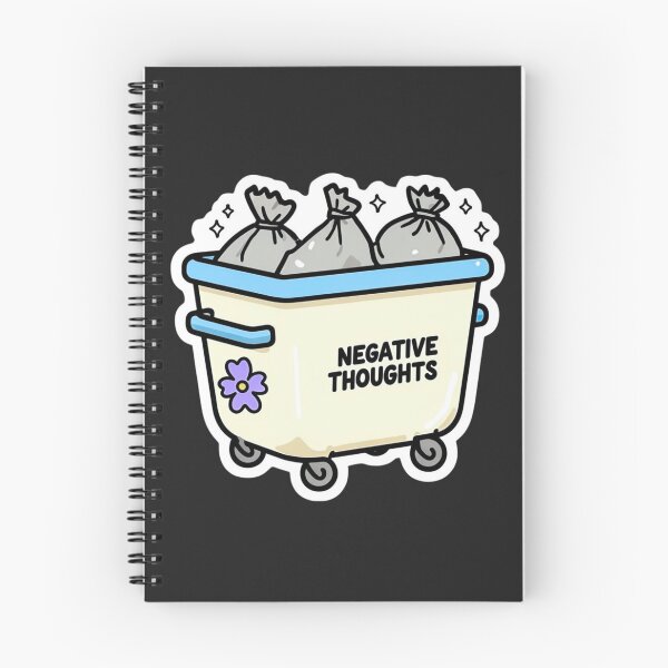 Item preview, Throwing Away Negative Thoughts - Kawaii Dumpster Self Care Aesthetic Art designed and sold by Wonder Pixel Studio.