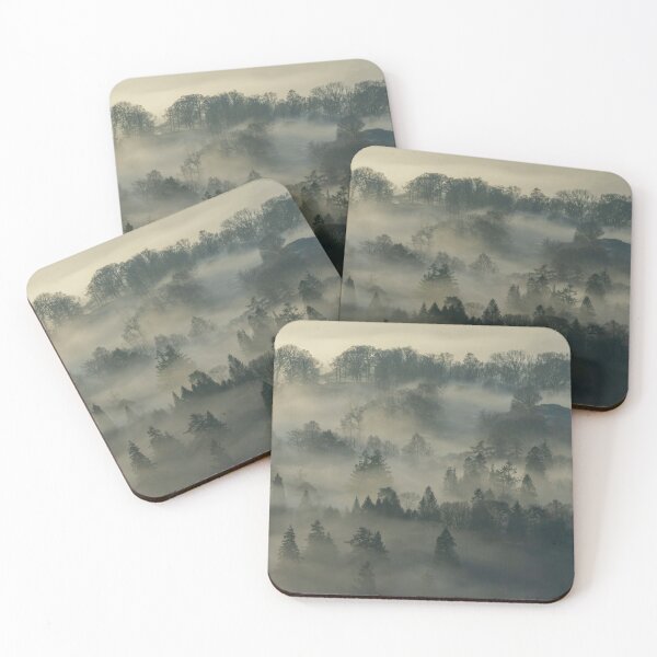 Item preview, Mysterious forest in the fog – Mystical tree landscape photography designed and sold by Mauswohn.