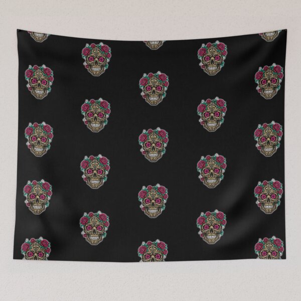 Item preview, Neon Floral Skull designed and sold by LaNadaYFundante.