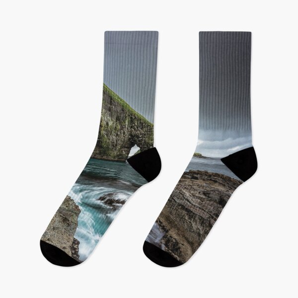 Item preview, Rock arch in the sea – Rugged coast of the Faroe Islands designed and sold by Mauswohn.