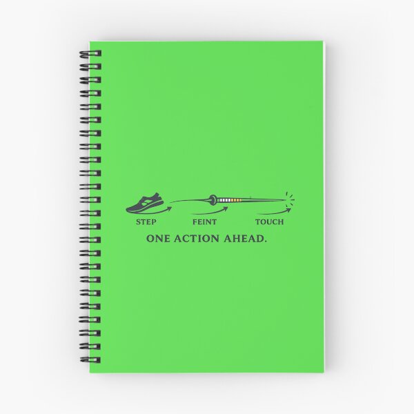 Item preview, One Action Ahead – Fencing Drill Steps Minimal Diagram designed and sold by ChillCharmStudio.