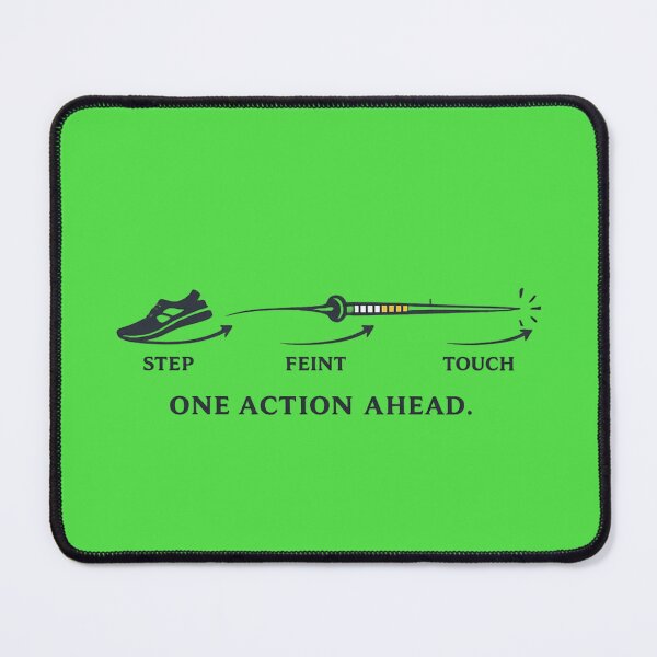 Item preview, One Action Ahead – Fencing Drill Steps Minimal Diagram designed and sold by ChillCharmStudio.