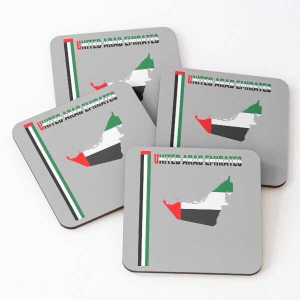 Item preview, UAE Flag Map - United Arab Emirates Pride Modern Art designed and sold by mashmosh.