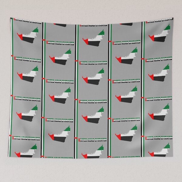 Item preview, UAE Flag Map - United Arab Emirates Pride Modern Art designed and sold by mashmosh.