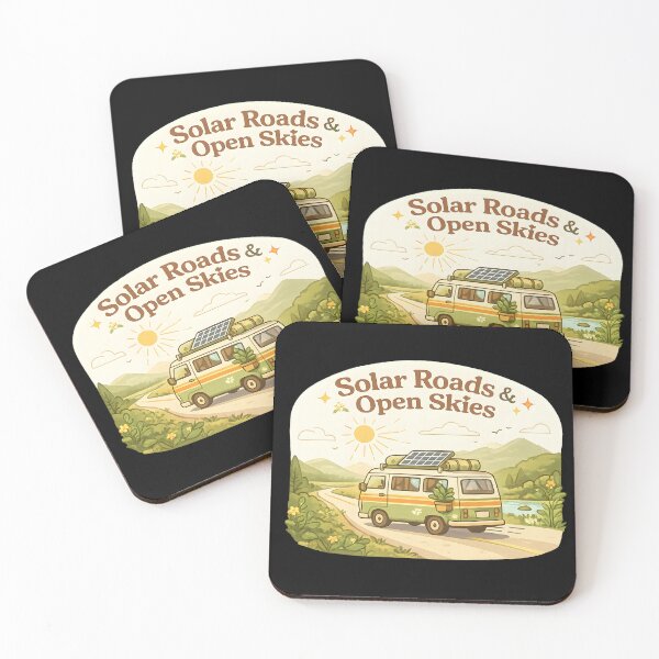 Item preview, Solar Roads & Open Skies – Sustainable Van Life Travel Shirt designed and sold by ImaginedSpace7.