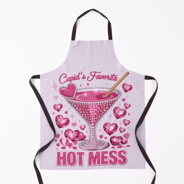 Item preview, Cupid’s Favorite Hot Mess Valentine Shirt Glitter Heart Martini Funny Love T-Shirt designed and sold by ZyxDes.