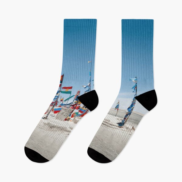 Item preview, Flags at the Salar de Uyuni – Bolivia Adventure Design designed and sold by Mauswohn.