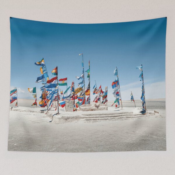 Item preview, Flags at the Salar de Uyuni – Bolivia Adventure Design designed and sold by Mauswohn.