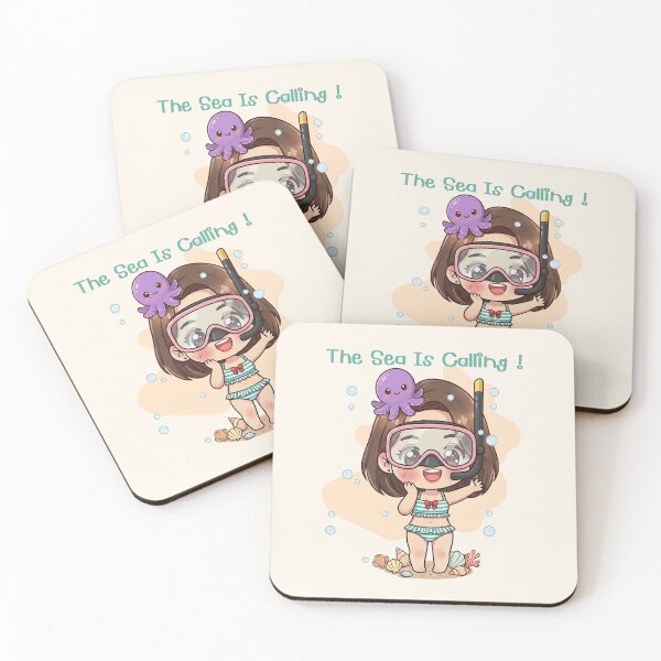 Item preview, The Sea Is Calling – Cute Girly Snorkeling Day | Cozy Summer Self-Care Illustration designed and sold by Beeform.
