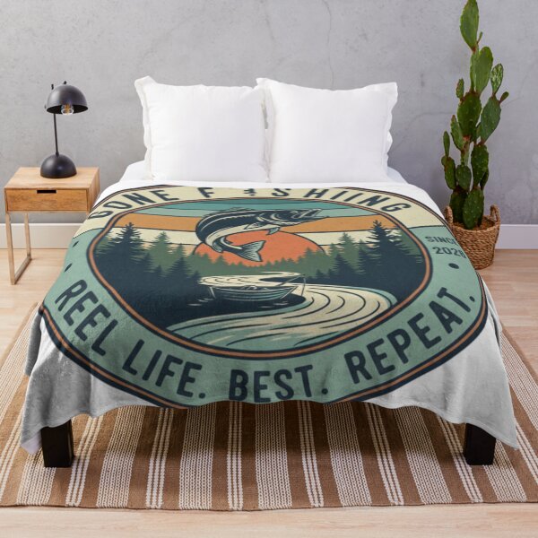 Item preview, Gone Fishing - Vintage Sunset Angler Emblem designed and sold by ArtLote.