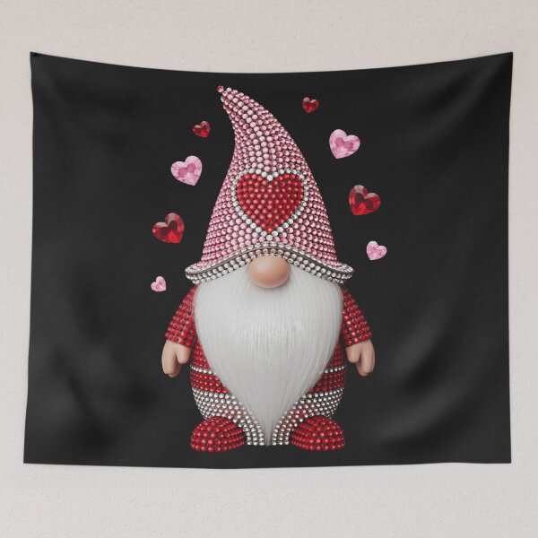 Item preview, Valentine Gnome T-Shirt Rhinestone Heart Hat Cute Love Crystal Holiday Shirt designed and sold by ZyxDes.
