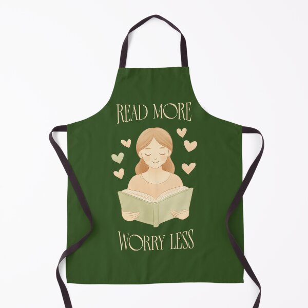 Item preview, Read More Worry Less Bookworm designed and sold by Sachie's Studio.