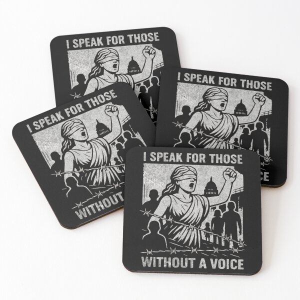 Item preview, I Speak For Those Without A Voice Graphic for Black Backgrounds | Activism, Resist, Human Rights, Abuse, Racism, Immigration, Law, Unfairness, Defund DHS ICE CPB designed and sold by LunasLittleFinds.