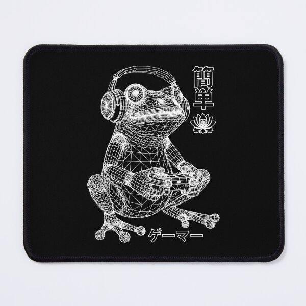 Item preview, Frog Computer Gamer Funny Gaming Wireframe Japanese Player designed and sold by GrandeDuc.