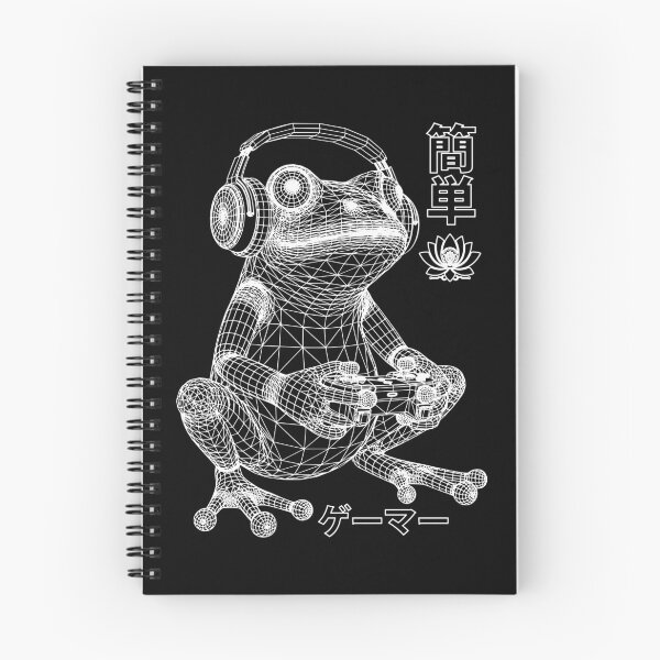 Item preview, Frog Computer Gamer Funny Gaming Wireframe Japanese Player designed and sold by GrandeDuc.