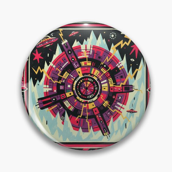 Item preview, Greenland Geometric UFO Portal Retro Psychedelic designed and sold by zzz888.