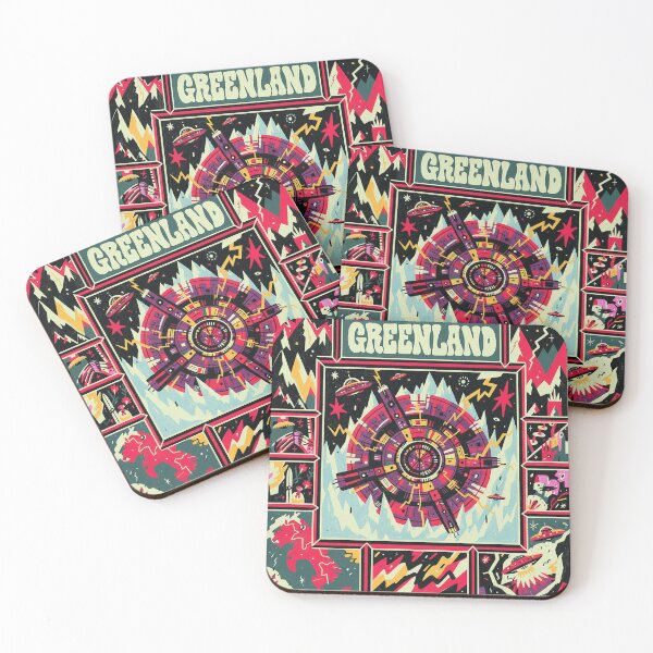Item preview, Greenland Geometric UFO Portal Retro Psychedelic designed and sold by zzz888.