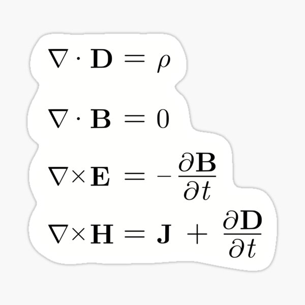 Maxwell Equations Sticker