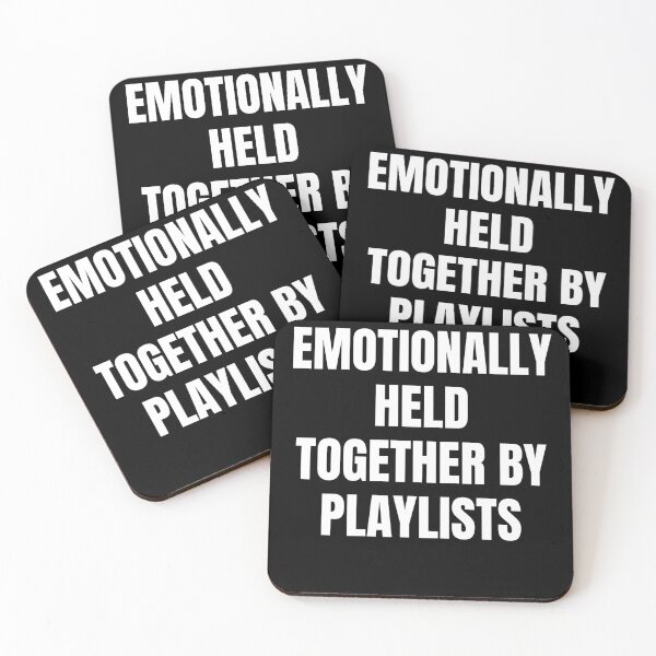 Item preview, Emotionally Held Together By Playlists T-Shirt | Music Lover Mental Health | Spotify Vibes Gift designed and sold by auradesign.
