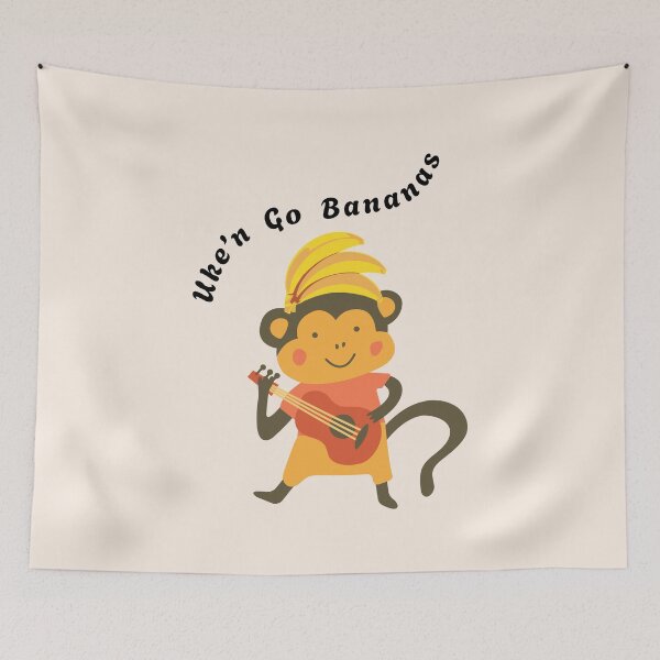 Item preview, Uke'n Go Bananas Funny Monkey designed and sold by Sachie's Studio.
