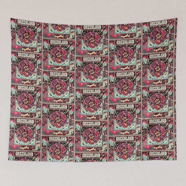 Item preview, Greenland Arctic Portal Retro Psychedelic Geometric designed and sold by zzz888.