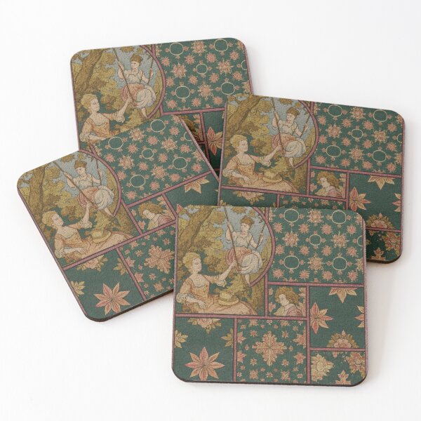 Item preview, Pastoral Reverie – Vintage Garden Tapestry Collage designed and sold by LuxuryApparels.