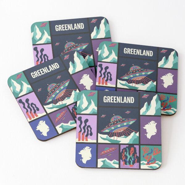 Item preview, Greenland Alien Landing Tentacles Retro Pop Art designed and sold by zzz888.