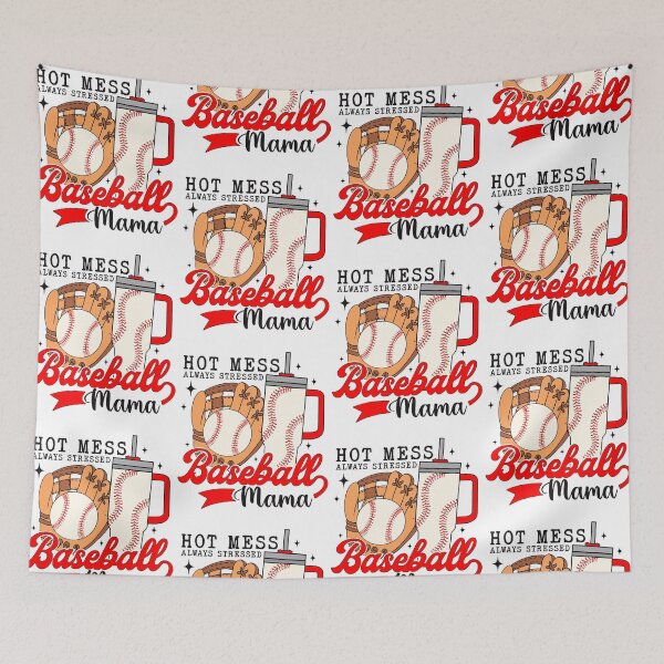 Item preview, Baseball Mama Hot Mess Always Stressed Baseball Game Day designed and sold by jakaun.