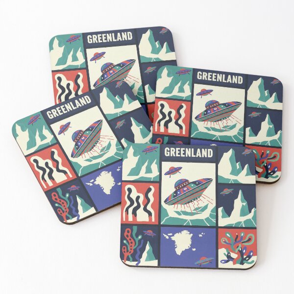Item preview, Greenland Arctic Alien Base Retro Sci-Fi Pop Art designed and sold by zzz888.