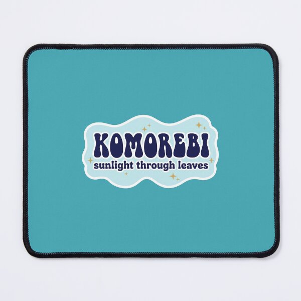 Item preview, Komorebi Japanese Word, Sunlight Through Leaves, Cool Blue Aesthetic Sticker designed and sold by KAONAT.