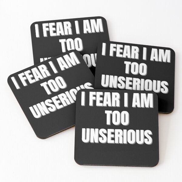 Item preview, I Fear I Am Too Unserious - Funny Gen Z Slang Quote designed and sold by auradesign.