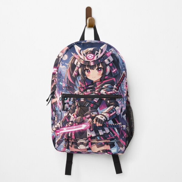 Item preview, Cyber Samurai Anime Girl – Neon Katana Warrior designed and sold by Mauswohn.