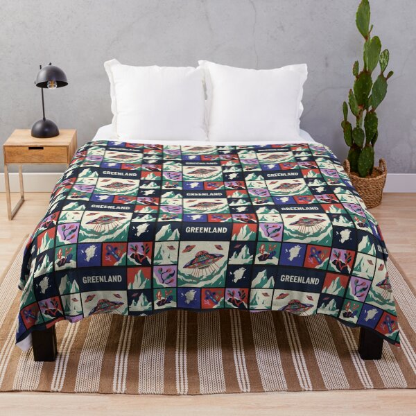 Item preview, Greenland UFO Arctic Expedition Geometric Grid Art designed and sold by zzz888.