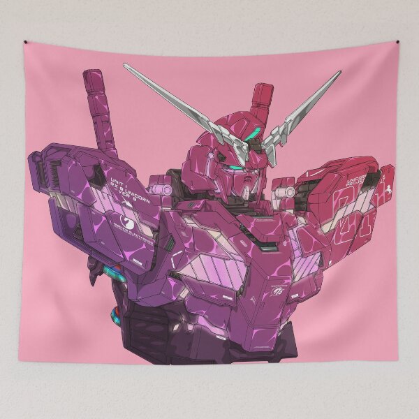 Item preview, Pink Iridescent Unicorn Gundam Art - Anime Mecha Design designed and sold by deveerei.