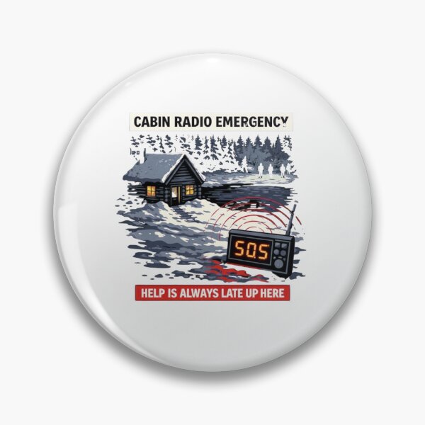 Item preview, CABIN RADIO EMERGENCY: Help Is Always Late Up Here  designed and sold by Rare Plus Apparel!.