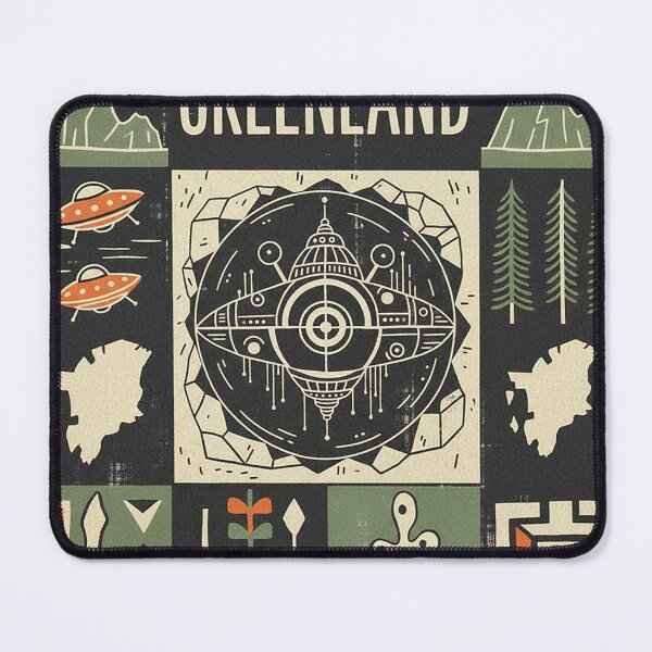 Item preview, Greenland Retro Arctic UFO Mystery Grid designed and sold by zzz888.