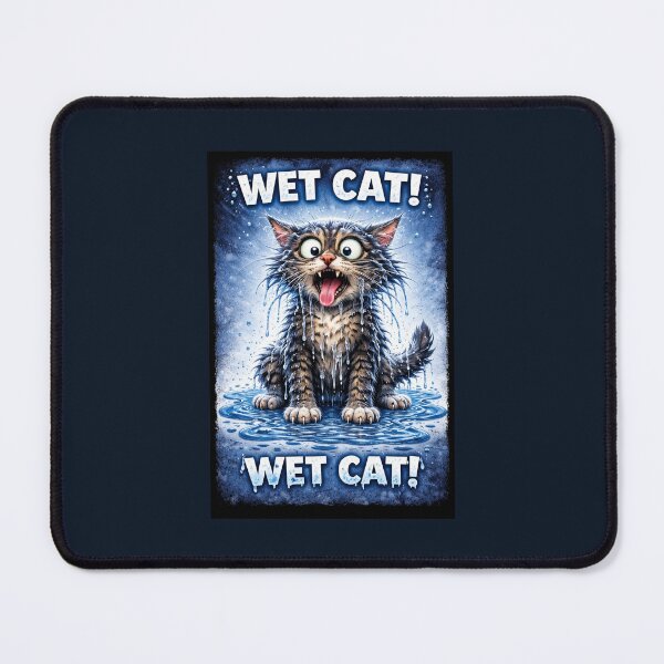 Item preview, WET CAT, cats designed and sold by mikistudio.