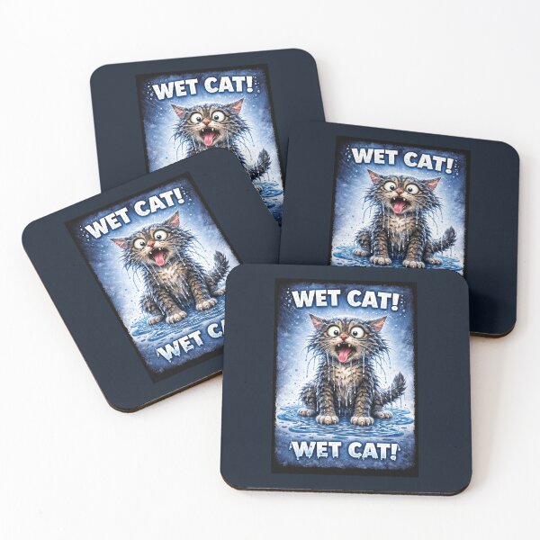 Item preview, WET CAT, cats  designed and sold by mikistudio.