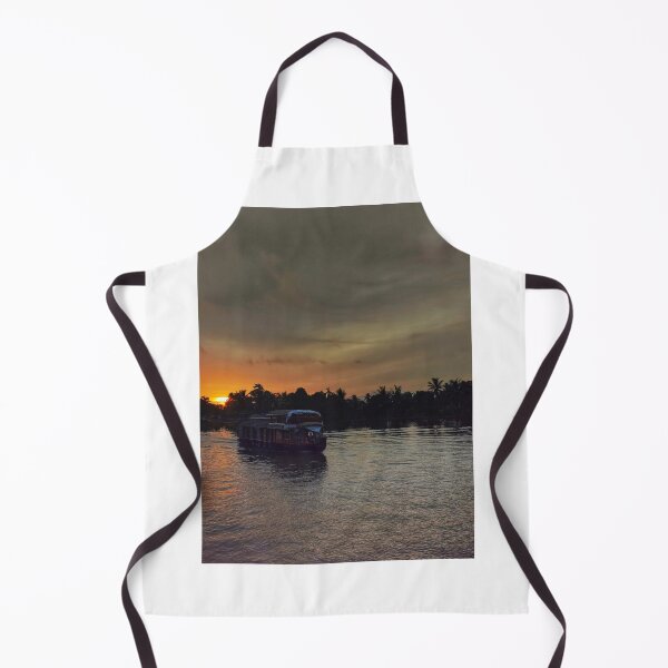 Item preview, Kerala Backwaters – Traditional Houseboat Scene designed and sold by MedMoodStudio.