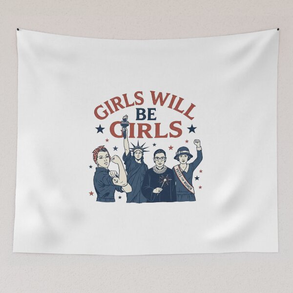 Item preview, Girls Will Be Girls Feminist History designed and sold by AdyKurniawan.