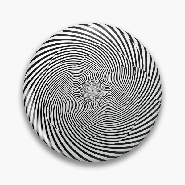Item preview,  black and white optical line illusion, wavy warped lines creating depth, hypnotic spiral effect, high contrast, clean vector  designed and sold by AwesomeArtist26.