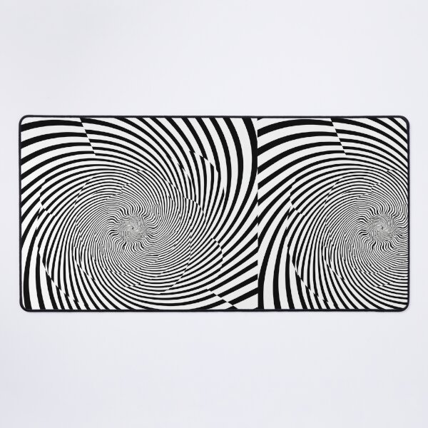 Item preview,  black and white optical line illusion, wavy warped lines creating depth, hypnotic spiral effect, high contrast, clean vector  designed and sold by AwesomeArtist26.