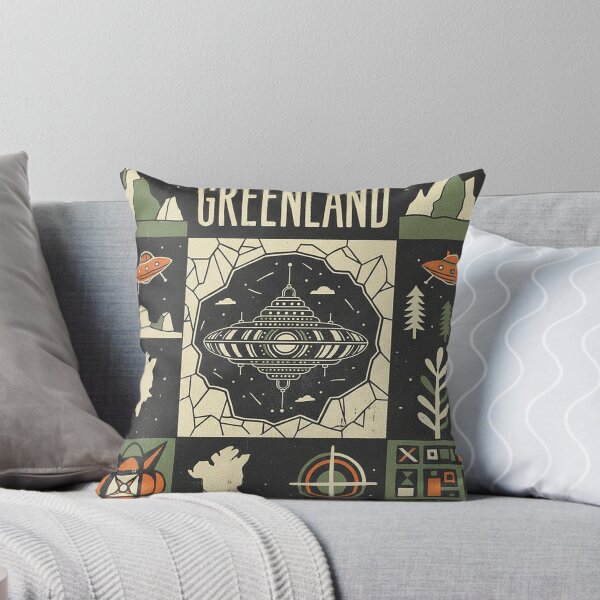 Item preview, Greenland Retro Arctic UFO Mystery Grid Art designed and sold by zzz888.