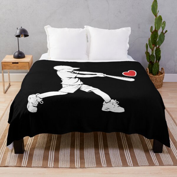 Item preview, Youth Baseball Player Hitting Heart – Valentine Cute Sports designed and sold by JerdbordinShop.