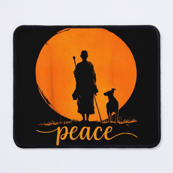Item preview, Retro Walk for Peace Monks with Aloka Dog Minimalist Zen Art  designed and sold by JaidyKris.