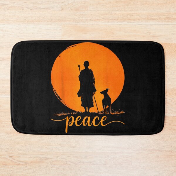 Item preview, Retro Walk for Peace Monks with Aloka Dog Minimalist Zen Art  designed and sold by JaidyKris.