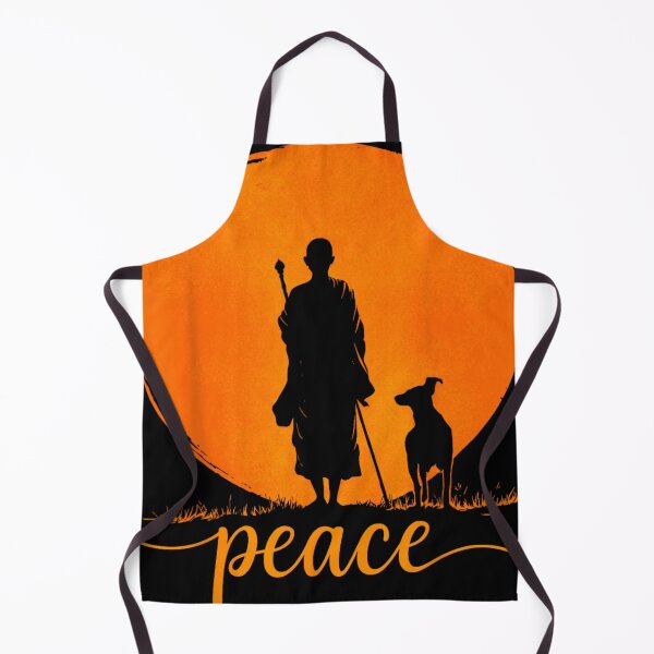 Item preview, Retro Walk for Peace Monks with Aloka Dog Minimalist Zen Art  designed and sold by JaidyKris.