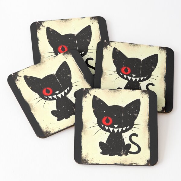 Item preview, Dark Monster Cat Gothic Illustration designed and sold by VikArtStudio.