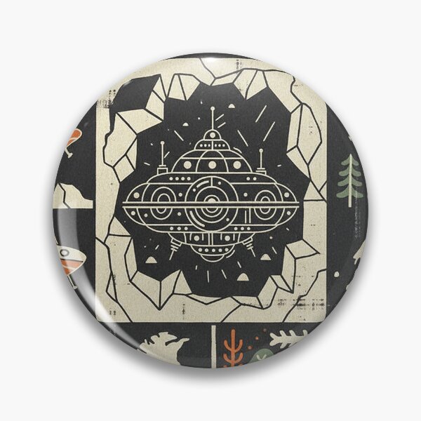 Item preview, Greenland Arctic UFO Retro Mystery Grid Art designed and sold by zzz888.