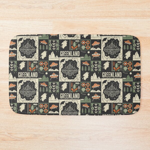 Item preview, Greenland Arctic UFO Retro Mystery Grid Art designed and sold by zzz888.